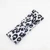 Women Sports yoga / baby Bow Cotton Soft Turban hair band flower headband Head Wrap flat knotted leopard print Headwrap FD6561