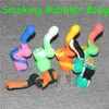 Brokahs colorés Silicone Huile Bongs avec bol en verre Tuyau d'eau de silicium DAB RIB DABING DABBING TOOL GRATUIT DHL