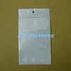 Zipper Lock Plastic Packaging Bag White / Clear Self Seal Zipper Packing Bags Pouches Resealable Valve Package Polybag With Hang Hole