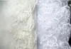 Billiga Exquisit Long Netting Bridal Veil One Layer Lace Applique Edge Broderad Cathedral Längd Tulle Bridal Veil Bröllop Tillbehör