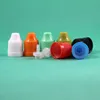 100 SetsLot 5 ml botellas cuentagotas de plástico a prueba de niños punta larga y delgada PE seguro para e líquido Vapor Vapt jugo eLiquide 5 ml9092505