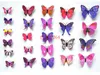 6000 pcs (= 500 conjuntos) Frete Grátis 12 pçs / set 3d borboletas adesivos de parede decoração 3d borboleta pvc adesivos removíveis
