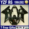 Yamaha Yzf600 Yzf R6 1999 2000 2001 2002 YZF-R6 98-02 화이트 블루 블랙 오토바이 페어링 VB12 VB12