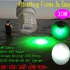 Grön ubåts nedsänkbar 12VDC 30W LED Lights Night Fishing Bait Lure Minnow Fiske med 6m kabel