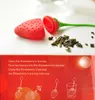 Silicone Strawberry Design Loose Tea Leaf Strainer Herbal Spice Infuser Filter Verktyg Silikon Te Filler Bag Ball Dipper