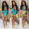 الجملة أزياء المرأة التقليدية الأفريقية طباعة dashiki اللباس قصيرة الأكمام حزب اللباس