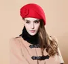 Atacado-outono inverno feltro trilby mulheres boina elegância britânica chapéu de lã flores tamanho ajustável tampas femininas homburg vintage chapéu cp103