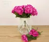 Rosa Flores Artificiais De Seda Real Toque Para O Casamento Casa Design Bouquet Decoração Produtos de Abastecimento HJIA128