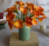 Romantische künstliche Blumen in Lila in Weiß, Mini-Calla-Lilien-Sträuße für Braut- und Hochzeitssträuße, Weihnachtsdekoration, Kunstblume 5619476