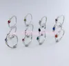 100pcs lot Silver Plated Mix Style Rhinestone Crystal Rings Fit for Wedding Birthday Graduation Party Fashion Jewelry224j