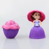 12st / mycket 5,5 cm Mini Magical Cupcake Scented Princess Doll Reversible Cake Transform till Mini Princess Doll 6 Roller med 6 smaker