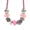 New Arrival Awareness Jewelry Pink Ribbon Breast Cancer Bracelet For Women Gifts Wholesale DIY Interchangeable Bangles