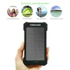 20000mAh Solar Power Bank 2 USB-poortlader Externe back-upbatterij met retaildoos