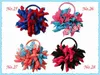 Girl Korker ponytail Hair ties holders streamer corker hair bows clip Cheer Bows Curly Ribbon Bow Hair bobbles 100pcs PD006