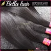 Bellahair Factory Wholesale Virgin Human Brazilian Hair Silky Straight Indian Bundlesマレーシアペルーレミーヘア8-34inch
