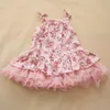 baby girl kids vintage flower tutu dress floral tutu dress pettiskirt tulle skirt lace dress tube dress ballet dress princess pink