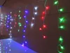 새로운 12M 처짐 0.7m 360 LED icicle 문자열 라이트 크리스마스 웨딩 크리스마스 파티 장식 눈이 커튼 빛과 꼬리 플러그