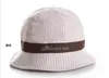 Småbarns spädbarn Sun Cap Summer utomhus Baby Boy Girl Hatts Sun Beach Bucket Hat Randig Cotton Baby Basin Cap 3 Colors30C