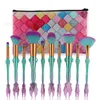 Mermaid Fish Makeup Brush Set Kit Cosmetic Beauty Tool Foundation Eyeshadow Face Powder Rainbow Make Up Brushes Sets with bag