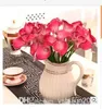 33 cm Länge, 9 Farben erhältlich, echte Latex-Calla-Lilien für Hochzeit, Party, Zuhause, dekorative Blumenarrangements, Tafelaufsätze