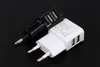 Dual Ports USB AC Wall Charger 5V 2A EU Plug Power Adapter for Universal smartphone android mobile phone made in China