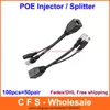 100 uni cable de cinta apantallado POE, cable adaptador de POE, POE Splitter Injector sintetizador separador combinador envío gratuito
