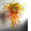 Chihuly 스타일 현대 미술 램프 샹들리에 이탈리아어 핸드 블로우 무라노 펜던트 램프 홈 장식 LED 설계 유리 샹들리에