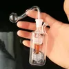 Mini deux petits pots ronds Gros Bongs Brûleur à mazout Tuyaux en verre Rigs Fumer