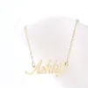 Collana con nome personalizzato per lettere iniziali da donna Collana con nome Ashley Ciondolo personalizzato in acciaio inossidabile Namepl203S