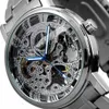 Reloj de acero para hombre, marca ganadora, diseño elegante, reloj de pulsera mecánico clásico con autoviento, regalo, novedad de 2022