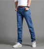 Vente en gros - Hommes Marque Jeans Mode Casual Homme Denim Pantalon Coton Classique Droite Jeans Masculina Mid Rise Denim Pantalon