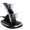 LED DUAL USB ładowanie stacji stokowej Cradle Cradle Stand For PlayStation 4 PS4 Kontrolera gry gier THUMBSTICK HADEKSINES9843444