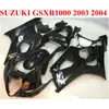 ABS fairing kit for SUZUKI GSXR1000 2003 2004 K3 k4 all glossy black fairings set GSX-R1000 03 04 bodykits BP2