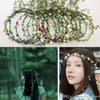 Nytt modebröllop Brudflicka huvudblomma kronan rotting Garland Hawaii Flower Head Wreath Hair Formal Fantastisk grön accessor8965849