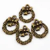 Christmas Garlands Charms Pendant For Jewelry Making Bracelet Necklace DIY Accessories 12*16mm Antique Bronze 300Pcs