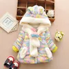 Niedliche Kaninchen-Baby-Winterjacke, dicke, mit Baumwolle gefütterte Baby-Mädchen-Oberbekleidung, Säuglings-Baby-Jungen-Parka, Kleinkind-Mädchen-Schneebekleidung, Baby-Mantel