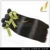 Malaysiska Human Haft Weft Weft Weace Closure 3 Part Grade 8a Naturfärg 8-34 tums silkeslen Straight Gratis frakt Bellahair