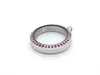 Medaglioni viventi in vetro rotondo argento da 30 mm in acciaio inossidabile 316L lucidato con cristallo rosa