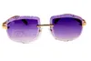 Nuovi occhiali da sole incisioni di moda in oro 8300075 Gambe da sole a specchio da sole a specchio per specchio per specchio di legno naturale.