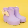 Mini Melissa crianças meninas rainshoes bonito Arco antiderrapante fundo macio crianças shoes botas de chuva 23-28 frete grátis C625