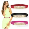 Vintage Women belt Metal Design Clasp Back Stretch Waist belts for women Skinny Elastic Ceinture Cinturones Female Waistband