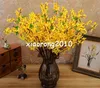 NOUVELLES fleurs de printemps en soie 60 cm/23,62 "de longueur fleurs artificielles couleur jaune jasmin d'hiver 7 tiges par bouquet pour pièce maîtresse de mariage