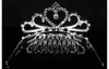 Brillant Argent Cristaux Diadèmes De Mariage Perlé Couronnes De Mariée Strass Tête Pièces Bandeau Pas Cher Cheveux Accessoires Pageant Tiara