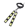 Nieuwe 1pair 8W COB 4 LED-auto Dagrijverlichting LED COB BAR DRL DRIJFLAMP Lampen Wit 12V 6000-6500K Mistdag LED's