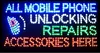 Hot Sale 15 5 x 27 5 Indoor Ultra Heldere knipperende reparaties Alle mobiele telefoon ontgrendelende accessoires Zakelijke winkel Teken van LED