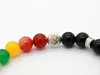 Nuovi prodotti all'ingrosso 10PCS / LOT Natural Black Agate Stone Beads Lotus Yoga Meditation Bracciali Gioielli di alta qualità