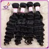 50% Off Dyeable Peruvian Malaysian Mongolian Hair Products Brazilian Virgin Hair Deep Wave 3 or 4 Bundles per lot Human Hair Weave No Tangle