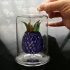 Super coloré ananas pot en gros bangs brûleurs à mazout tuyaux conduites d'eau verre plates-formes fumer