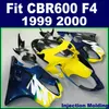 7Gifts + spuitgieten Personaliseer voor Honda Backings CBR600 F4 1999 2000 Geel Zwart 99 00 CBR 600 F4 Backings Kits Opas