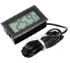 Partihandel Hushållens termometer LCD-tank Temperatur Digital termometer 1 meter Svart / Vit Vattentankstermometer